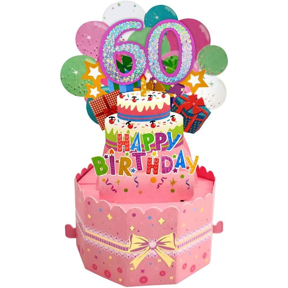 Přání k narozeninám s obálkou 3D dárková krabička Karta s přáním k narozeninám Dárek na párty