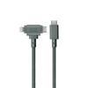 Native Union Belt Cable Duo - Usb-C - Usb-C / Lightning Cable, 1.5 (Slate Green)