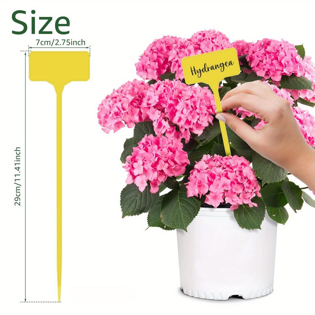 10pcs/20pcs Garden Plant Labels Plastic T-Type Plant Tags Reusable Plant Name Tags Garden Farmland Greenhouse Plant Accessories