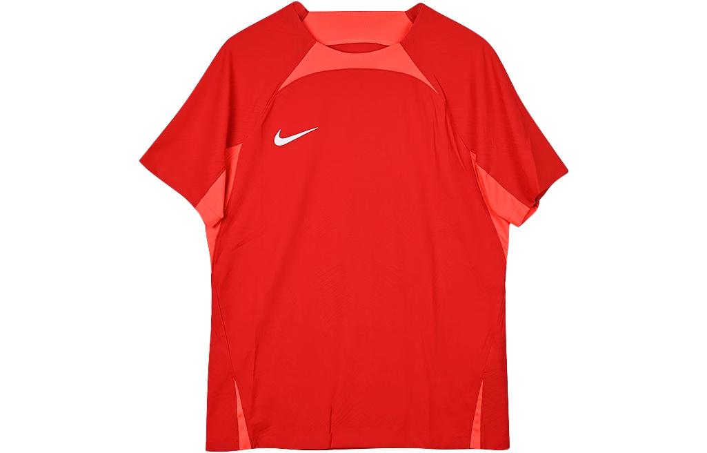 Nike T Shirts Men s Red Crew Neck Moderate Straight Fit DR0668-657 S