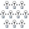 MOTO4U Motorcycle Quick Release Race Fasteners 1/4 Turn 19mm D-Ring Length in Dark Black (10 Pack)
