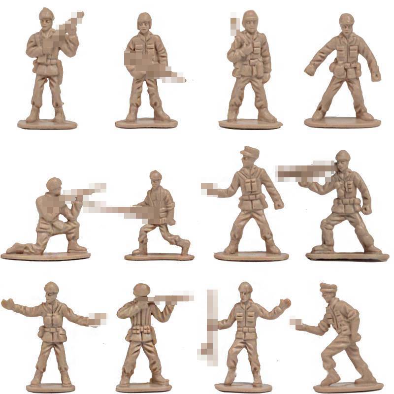 Military Pvc Miniature Soldier Model Set With For Dioramas And Collectors