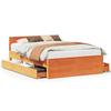 Vidaxl Bed Without Mattress, With Headboard, Waxed Brown, 150X200 Cm