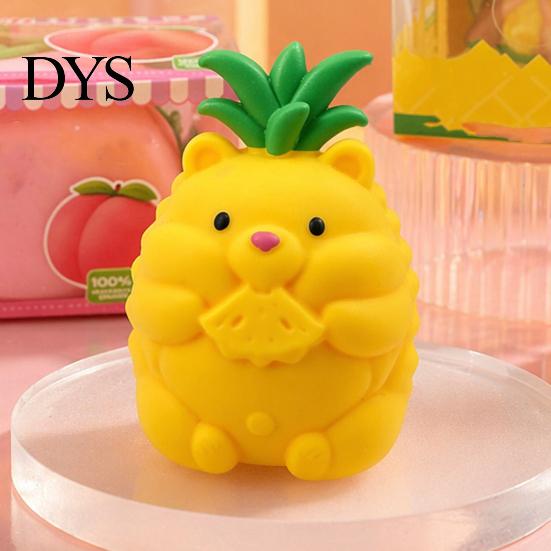 Cute Fruit Stress Ball Large Pineapple Ball, Slow Rising Squeeze Toy for Anxiety Relief, Strawberry Soft Banana Grape Corn Carrot Sensory Toy,