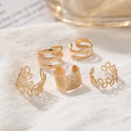 1 Set Hoop Earring Cool Round Hip-hop Style Non Ear Piercing Lady Ear Clip for Daily Wear