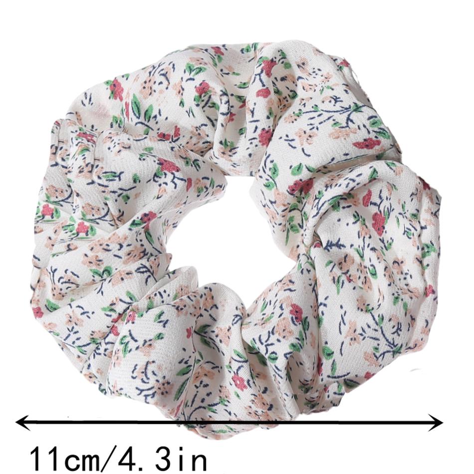 5pcs/lot Hair Holder Headwear Cute Sweet Accessories Elastic Scrunchies Grandes Ties Print Ditsy Floral Women Girls Scrunchy