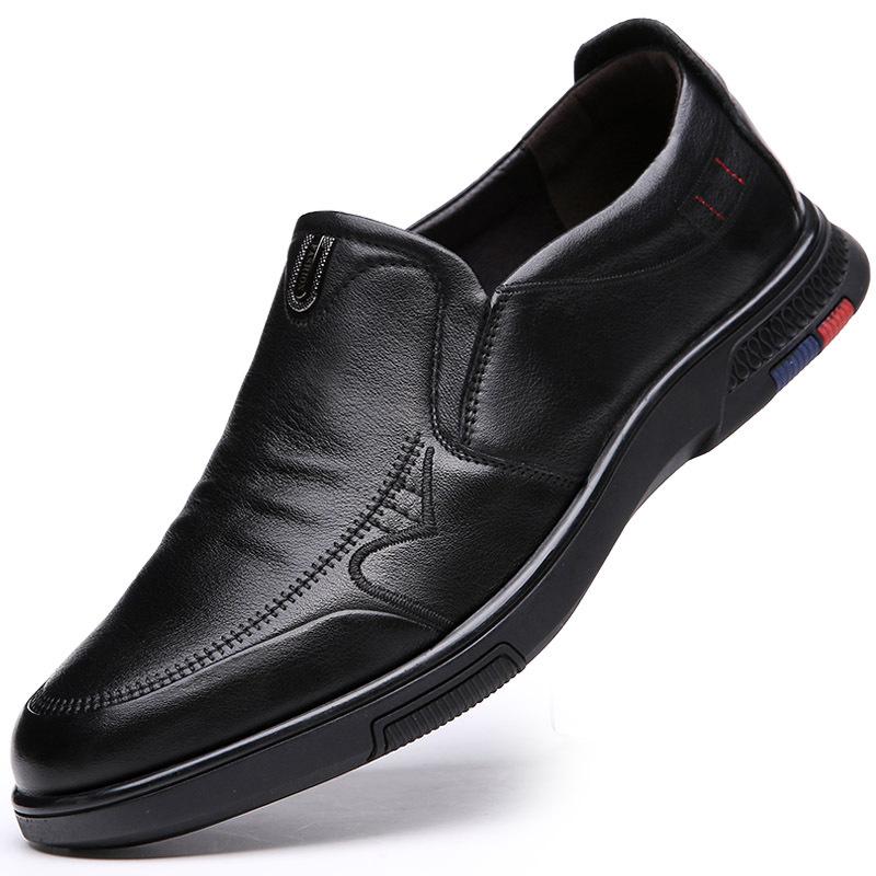 

Autumn new first-layer cowhide men s shoes 2020 genuine leather soft-sided casual shoes non-slip and wear-resistant versatile leather shoes 44