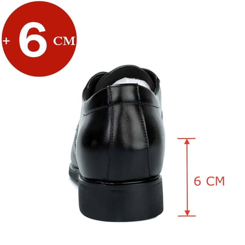 Casual Business Leather Shoes Men Elevator Formal Shoes Height Increase Insole 6CM British Office Black Leisure Oxfords