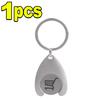Shopping Trolley Tokens Key Ring Mini Metal Supermarket Cart Remover Coin Label Keychain For Unisex Grocery Accessories Gifts
