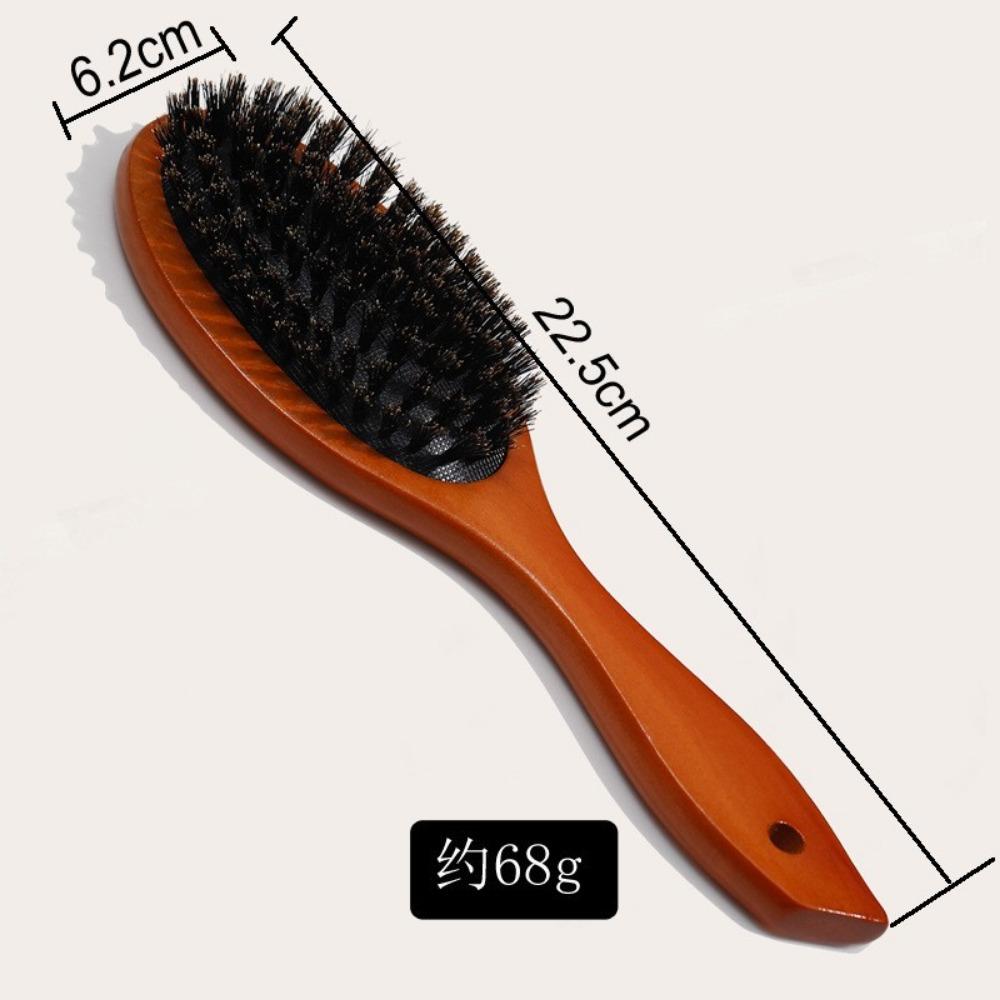New Arrival Hair Brush Wood Handle Boar Bristle Beard Comb Styling Detangling Straighten Brown Lotus Boar Bristles Massage Comb