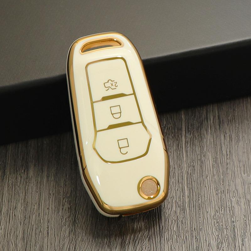 Tpu Flip Car Key Fob Case Cover Shell Fob Keyless Keychain Protector For Ford Ecosport Ranger Everest F-150 F150 F-250 F-350