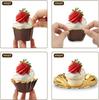 50pcs Disposable Baking Roll Top Cups Utensils Cake Paper Oilproof High Temperature Muffin Dessert Cups Cake Decoration