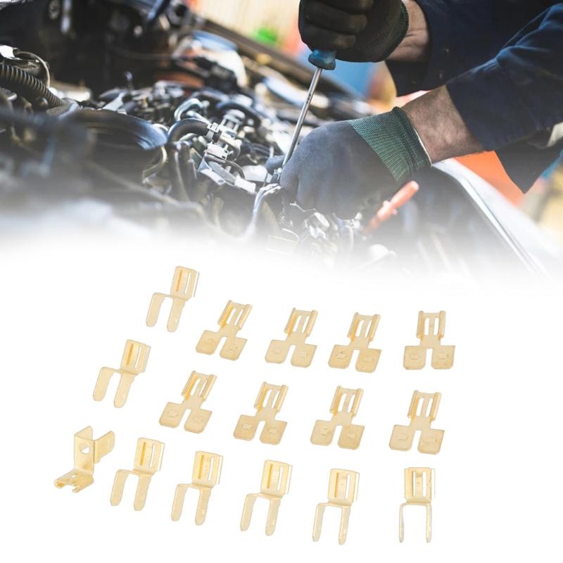 30Pcs Brass Automotive Double Spades Connectors Quick Disconnect Electrical 2 Way Wire Terminals Adapter Enduring