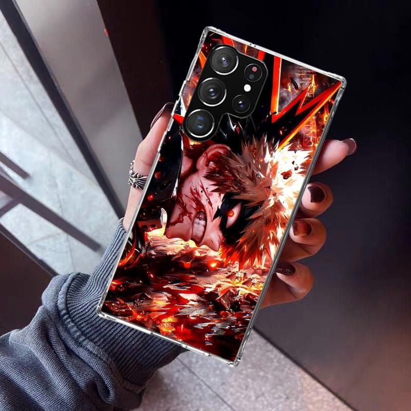 Bakugou Katsuki MHA My Hero Phone Case For Samsung Galaxy S26 S25 Edge S24 S23 Ultra S22 Plus S21 S20 FE Soft TPU Back Cover Fun