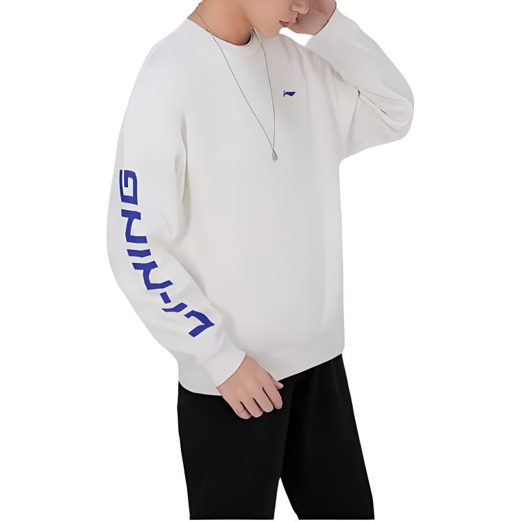 Li Ning Sports Fashion Collection Sweatshirt Unisex White YWDU373-1