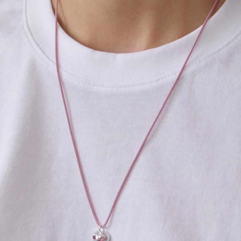 TATIANA (925 Silver) Witty Cubic Heart String Necklace NZ2118