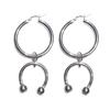 Stainless Steel Horseshoe Pendant Unique Ear Jewelry Fashionable Bag Charm Stylish Pendant Earrings for Any Occasion