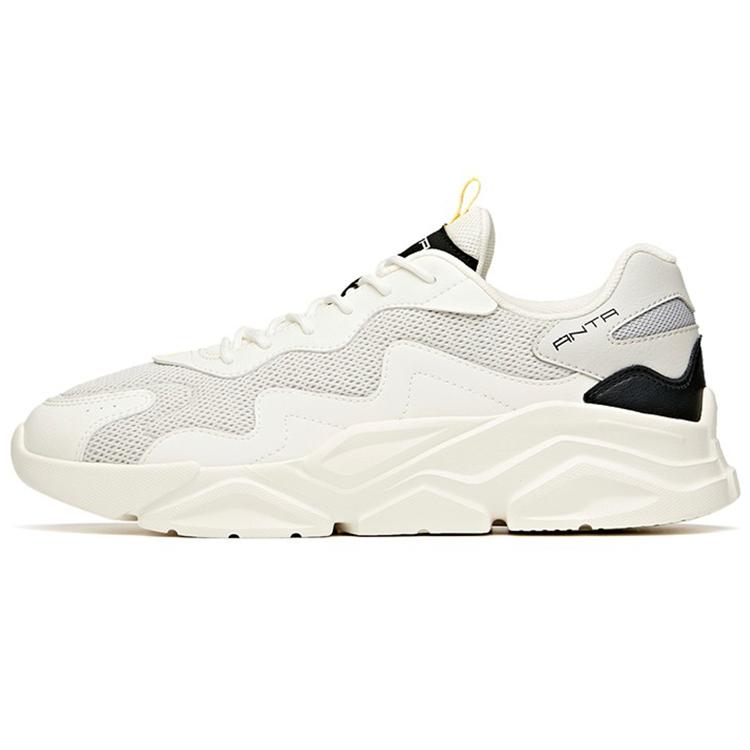 

Anta Life Collection Textile, Synthetic Leather Wear resistant And Lightweight Low top Casual Shoes Men s White Gray 912048820-7 43
