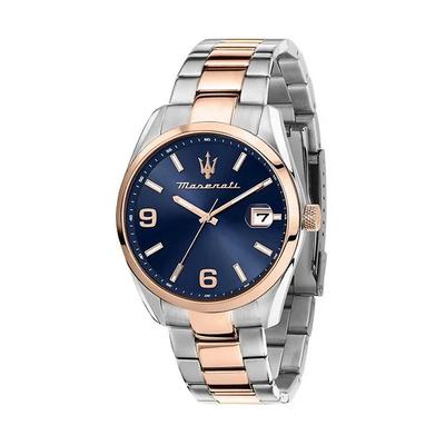 Attrazione Acciaio Inossidabile Bicolore Quadrante Blu Quarzo R8853151006 Orologio da Uomo