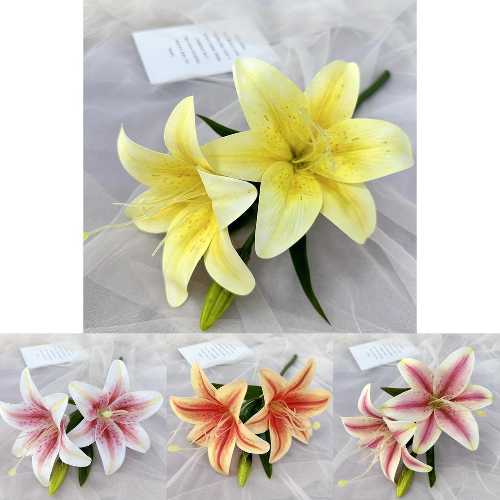 Artificial Lily 3d Printed Wedding Decorations For Hotel And Party