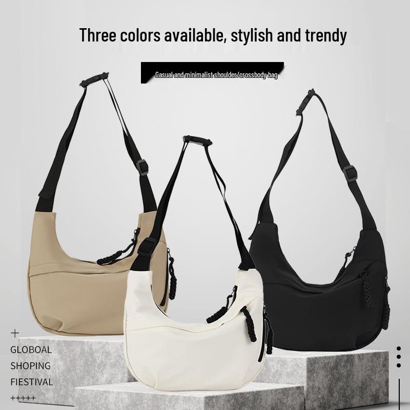 Trendy Large Capacity Ladies Casual Dumpling Crossbody Shoulder Bag for Work and Commute