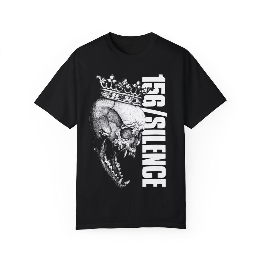 156/SILENCE Skull Crown Tshirt Edgy  Unisex Shirt Band Merch Unisex T-Shirt S
