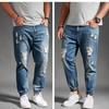 ג'ינס שרוך אביבי ג'ינס ג'ינס ג'ינס ג'ינס במידות גדולות לגברים מכנסיים רגליים קטנות מכנסיים רגליים מכנסיים רפויים מידות גדולות מכנסי Harlequin