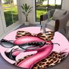 1pc Flamingos Carpet for Room Floor Mat, Comfortable Office Chair Printed Round Rug, Beautiful Hotel Rug