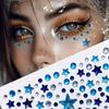 3D Holographic Tear Drop Face  Sticker Self-Adhesive  Diamond Tattoo Sticker For Hair Eye Face Decoration Decal