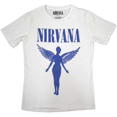 26 Damen Nirvana Engelsblau Mono Offizielles T-Shirt Damen Unisex T-Shirt
