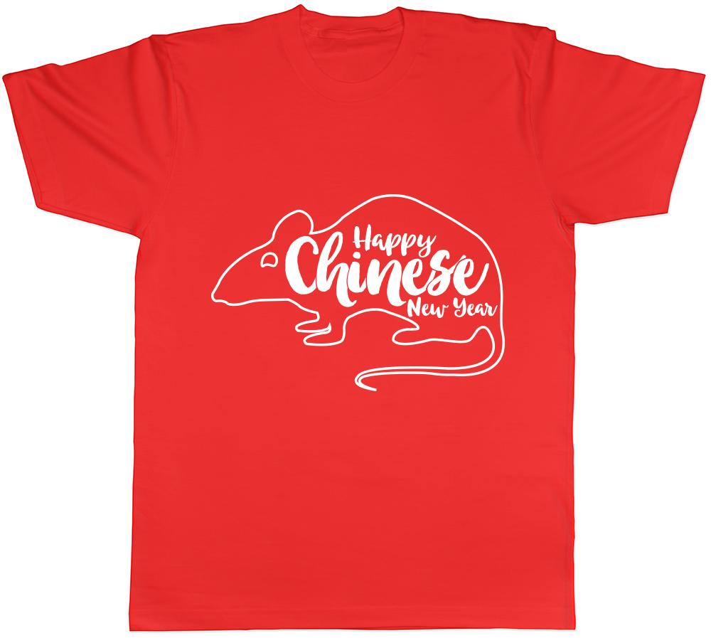 Happy Chinese New Year Rat Unisexs Unisexs Ladies TShirt Tee S