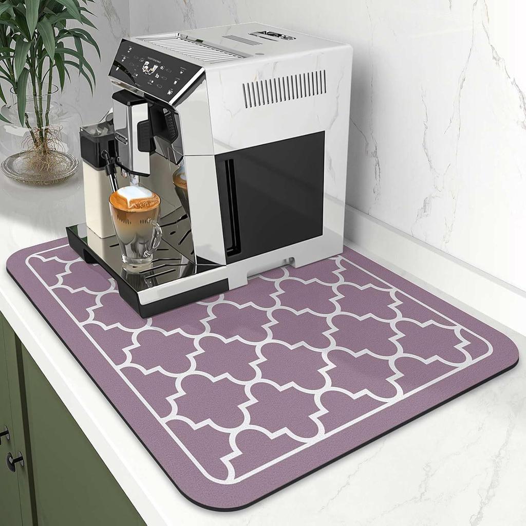 Solid Color Diatomaceous Earth Quick-Dry Kitchen Drain Mat & Heat-Insulating Coaster