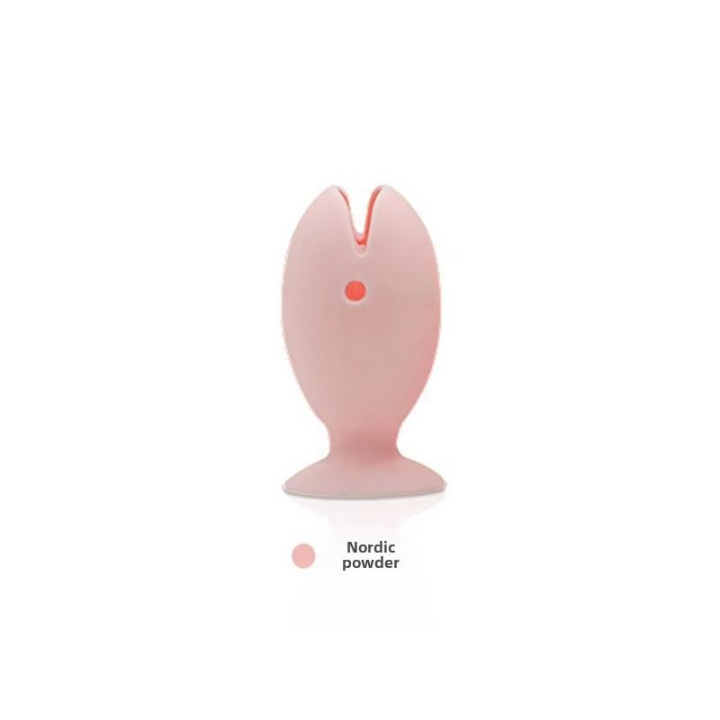 1PCS Punch-free Fish-shaped Toothbrush Holder Suction Cup Travel Wash Set Storage Drain Rack