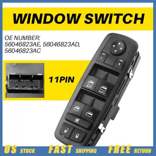 Front Driver Side Window Switch For 2016-2018 Ram 1500 Fits 2500 56046823AE EXV