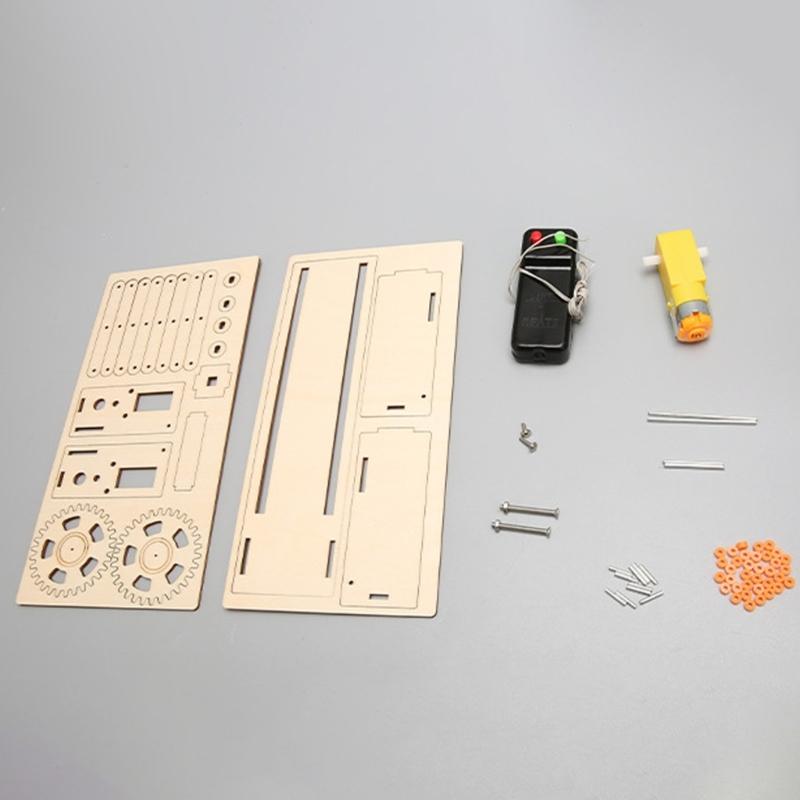 DIY Science Gismo Wooden Folding Security Gate Physics Experiment Teaching Equipments Kits STEM Toy Kids Learning Toy
