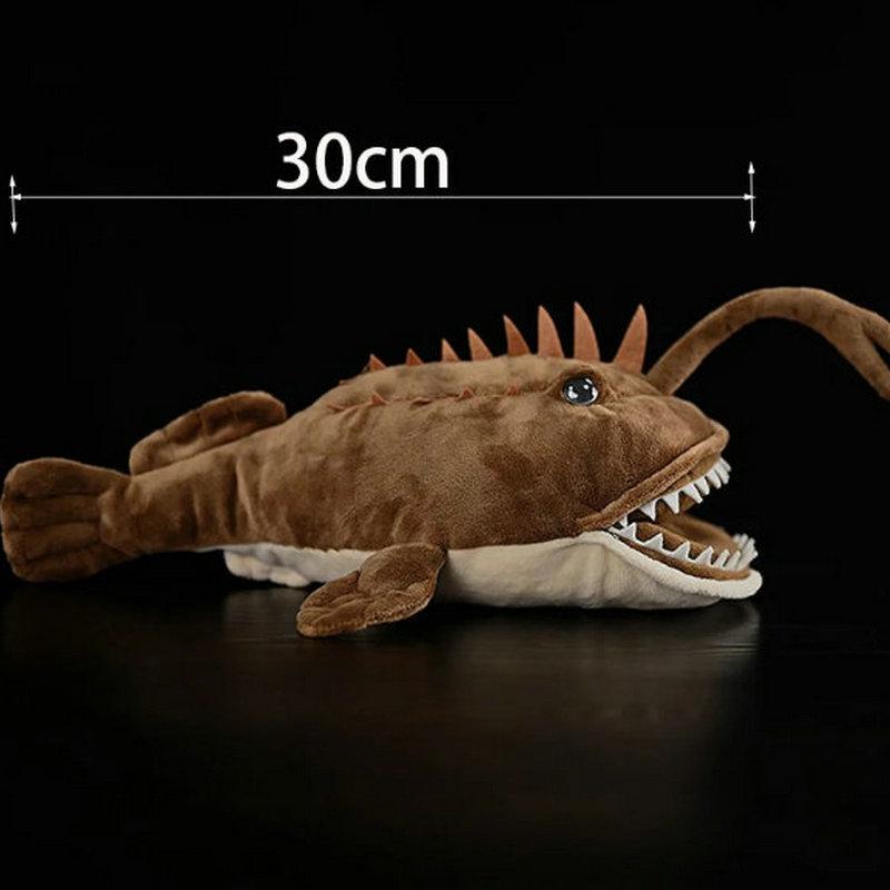 New Anglerfish Monkfish High Fidelity Plushie Lophius Americanus Plush Toys Lifelike Sea Animals Simulation Doll Toy Gifts Kids