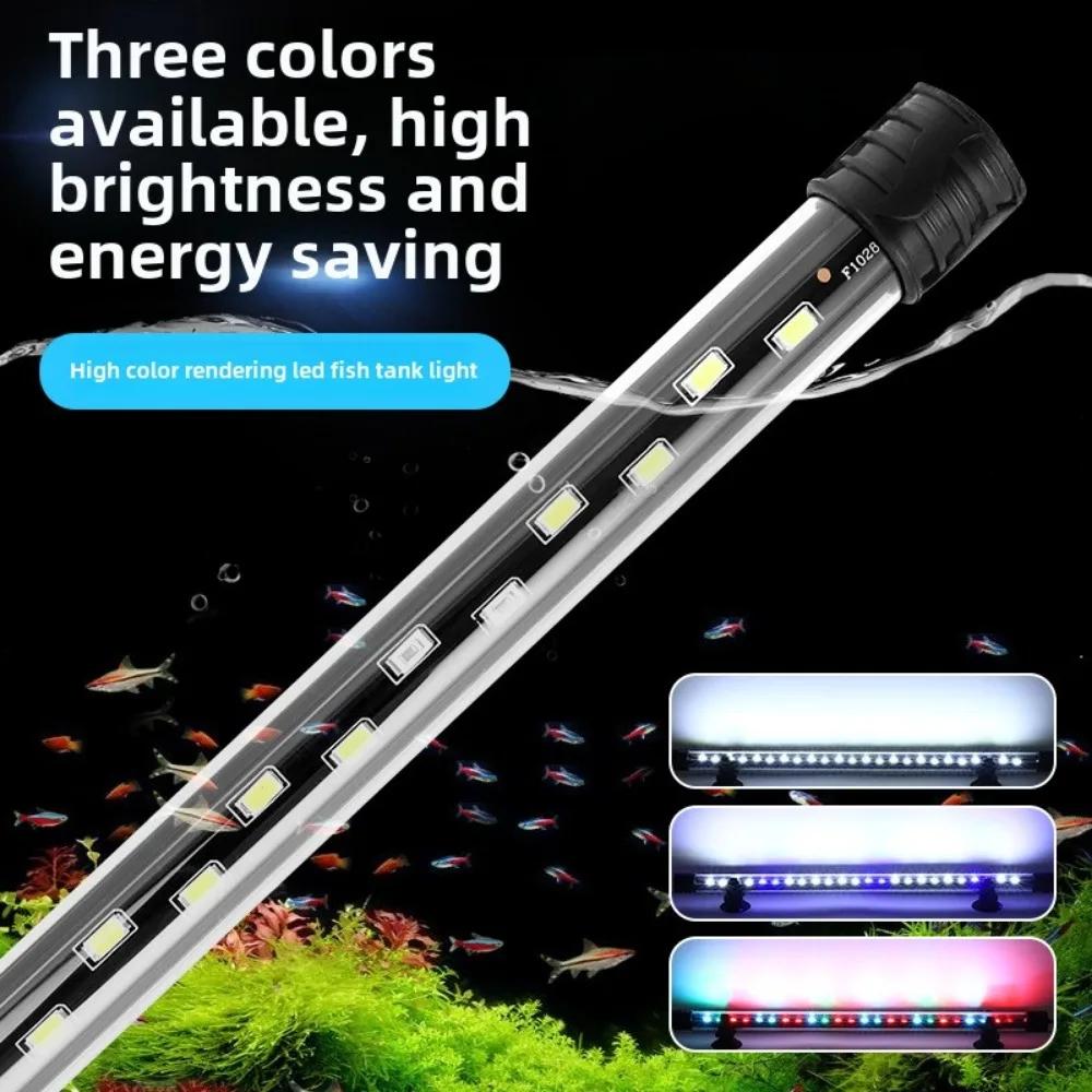 Pflanzenwachstumslicht Aquarium LED-Licht Wasserdicht Fischbeckenlicht 18-48CM Unterwasser-Aquarien Dekor Beleuchtung 90-260V 5730 Chip