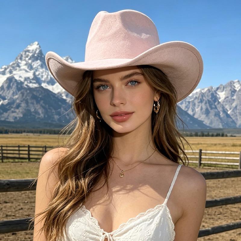 Women S American Retro Cowboy Hat Outdoor Casual Sun Protection Hat