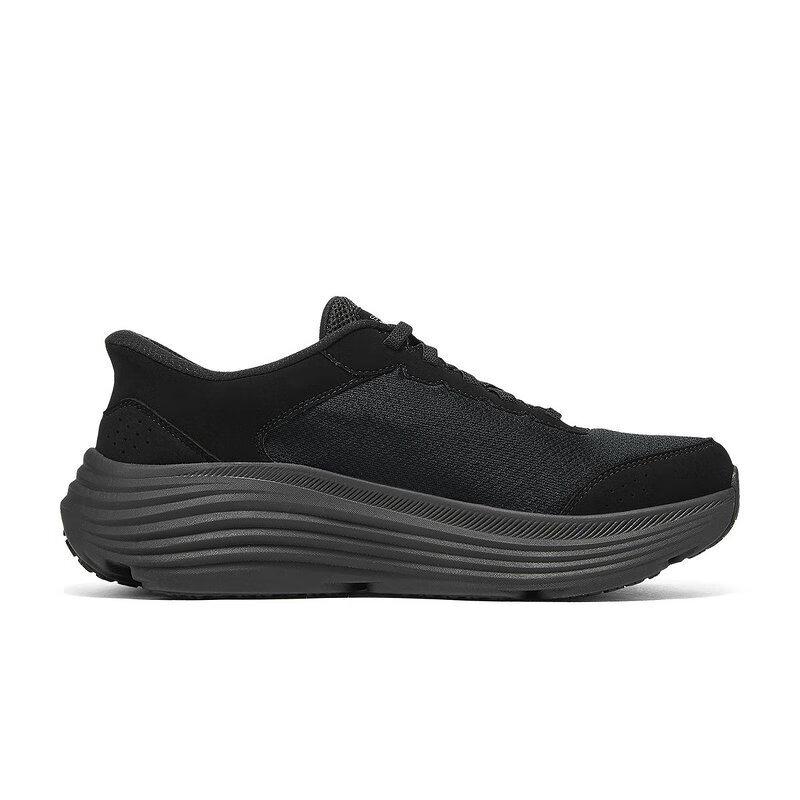 Skechers Scarpe da Ginnastica Basse Versatili in Tessuto Morbido e Pelle Sintetica da Uomo Sneaker Uomo Nero 220610-BBK