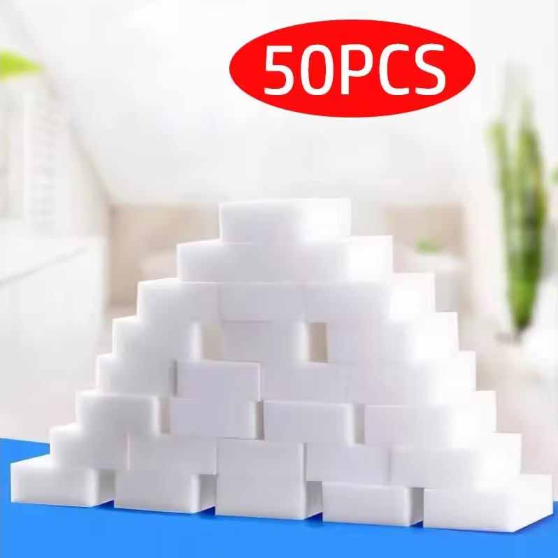 20/50/100pcs Magic Reusable Leather Shoes Stainless Steel Ceramic Wall Surface Marker Pen Oil Stain Cleaning Sponge Household Cleaning Tools