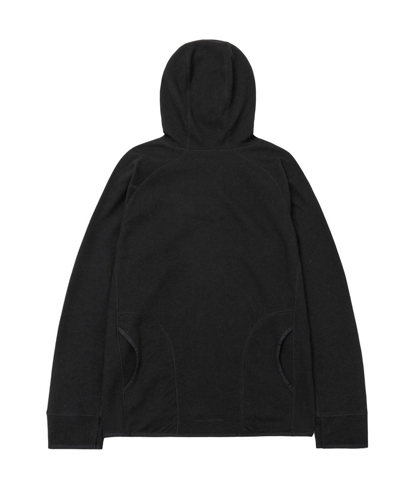 PHYPS MOTORCYCLE H-Tech Waffle Back Pocket Hooded Long Sleeve Black