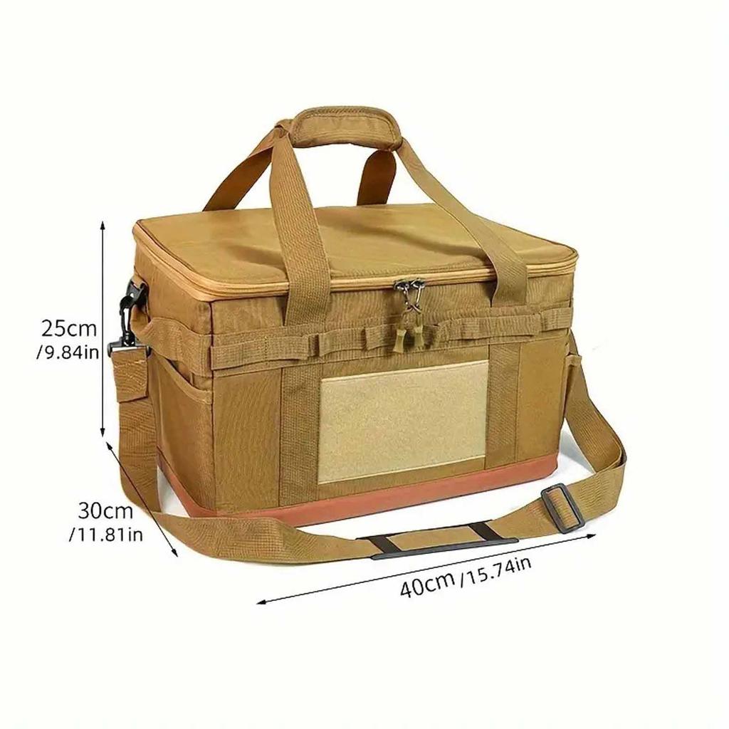 Camping Cooking Utensil Organizer Large Capacity Car Trunk Storage Bag Detachable Multifunctional Camping Stove Storage Case