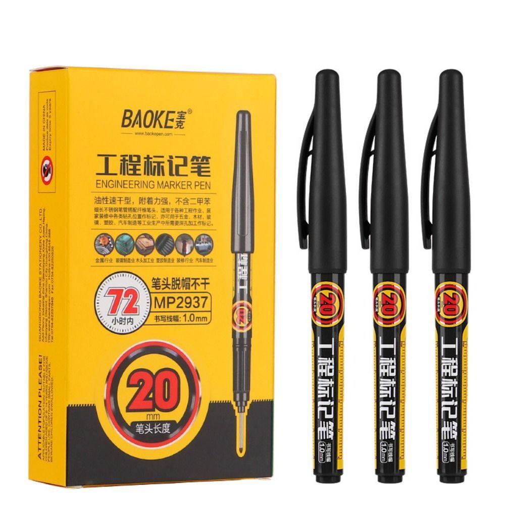 

Корисні багатоцільові ручки для рукоділля з глибокими отворами. Маркуй. Інструмент. Столярна ручка. Маркери з довгими головками 20mm чорний