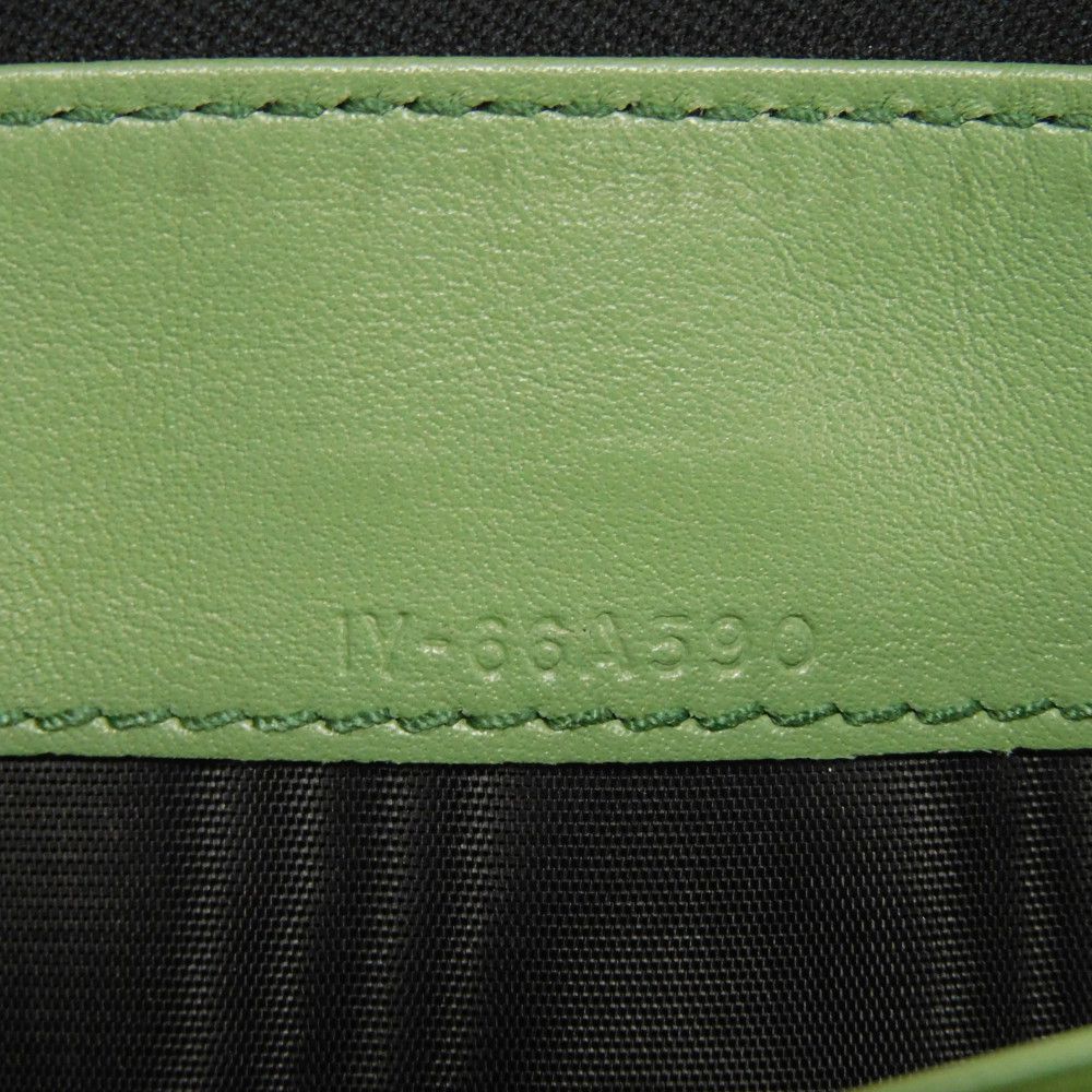 Used 9896 Long Zip Wallet 66A590 7940 Green Two-Tone Zip Around Gancini Black Men's from Japan AUTHENTIC