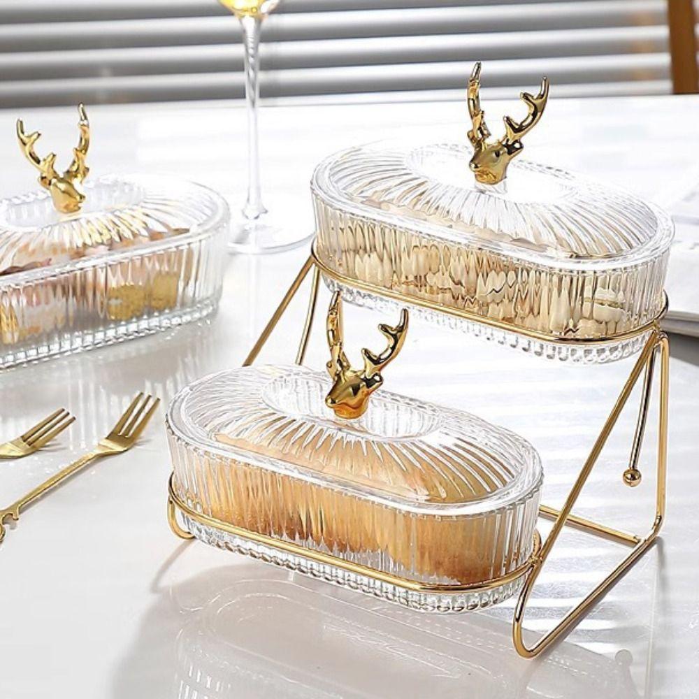 With Lid Fruit Tray Transparent Storage Can Kitchen Supplies Snack Storage Box  Candy