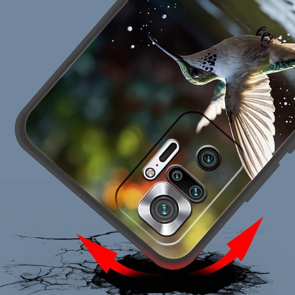 Hummingbird Phone Case For Xiaomi Redmi Note 14 13 5G 10 11 12 Pro Plus 4G 14C 13C 12C 10C Black Cover