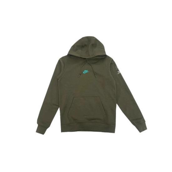 Nike Hooded Sports Casual Running Versatile Long Sleeve Sweatshirt FV8589-325 EU S армия зеленый