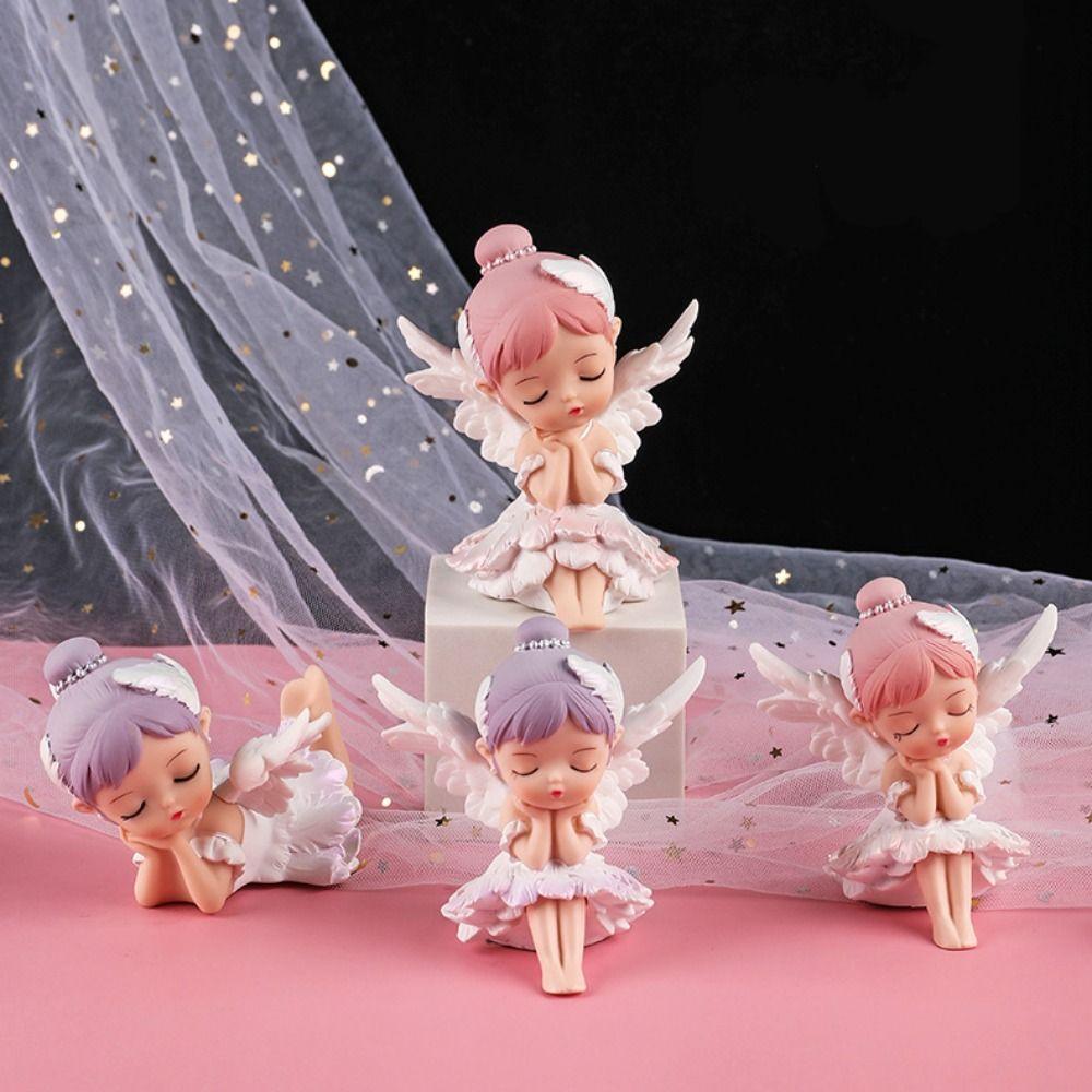 Angel Girls Statue Creative Desktop Decor Ornaments Ballet Girl Figurines Home Decoration