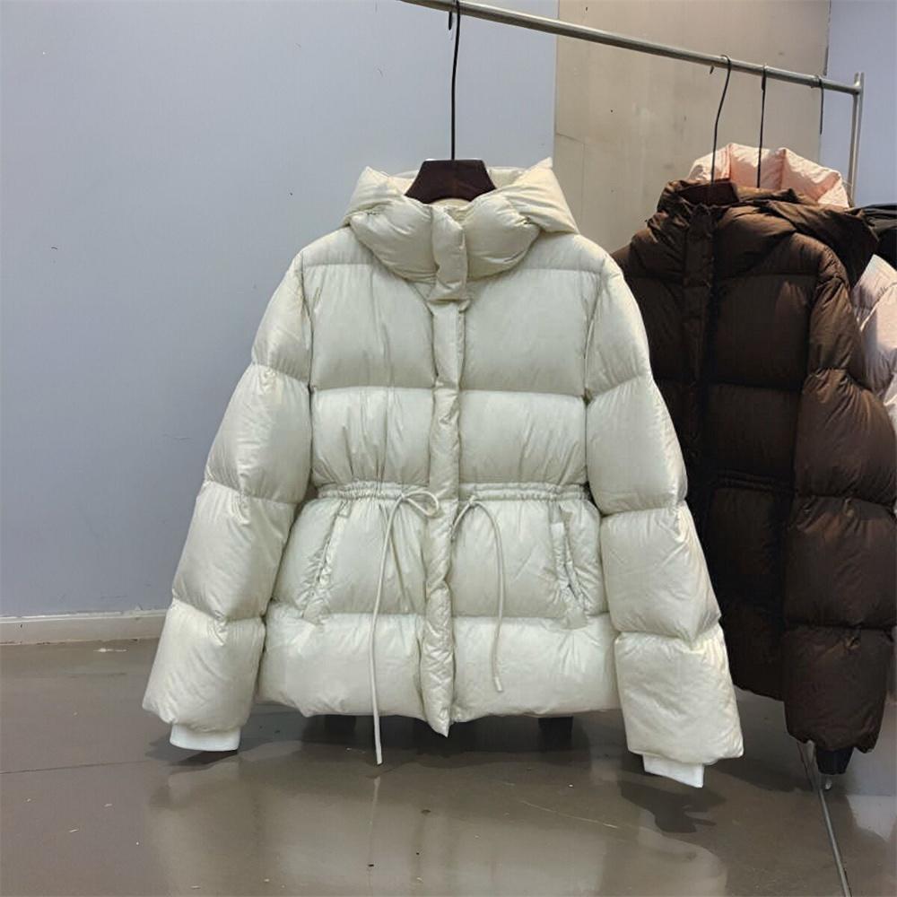 Moda Chaqueta Acolchada Cálida Mujer Invierno Parkas Manga Larga con Capucha Ropa de Algodón Tipo Pan Chaqueta Gruesa Exterior para Mujer