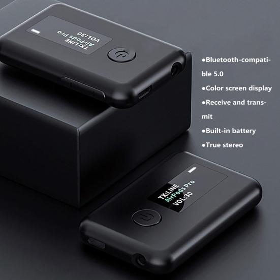 

Bluetooth-совместимый 5 аудиопередатчик, приемник, OLED-дисплей, HiFi с низкой задержкой, перезаряжаемый беспроводной ТВ-телефон, компьютер